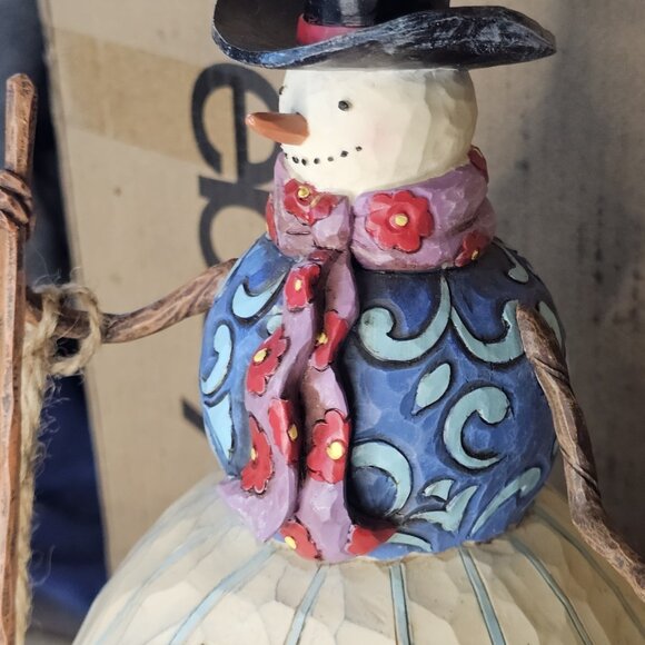 VTG‎ Jim Shore Heartwood Creek "Chilly Dog" Snowman Figurine Winter Decor 2007 - Picture 13 of 13